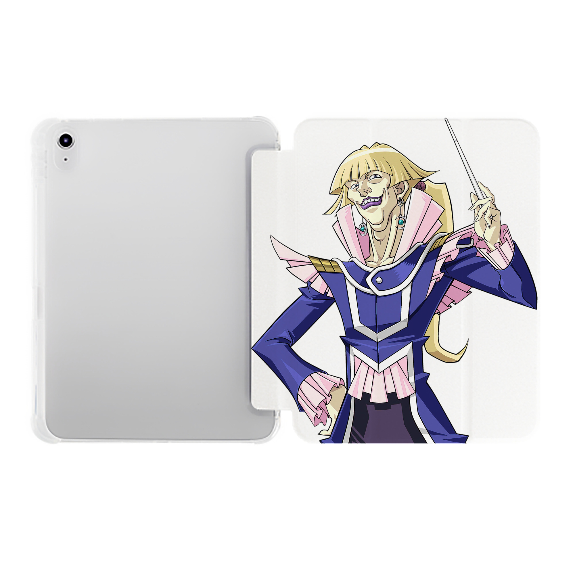 （画像用） 遊☆戯☆王 Yu-Gi-Oh! IPad ケース ペン収納付き 三つ折りスタンド PUレザー×シリコン 対応機種9.5/10.5/10.9インチ
